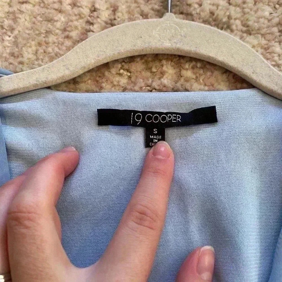 19 COOPER LIGHT BABY BLUE RUFFLE SLEEVE JUMPSUIT - Picture 5 of 10